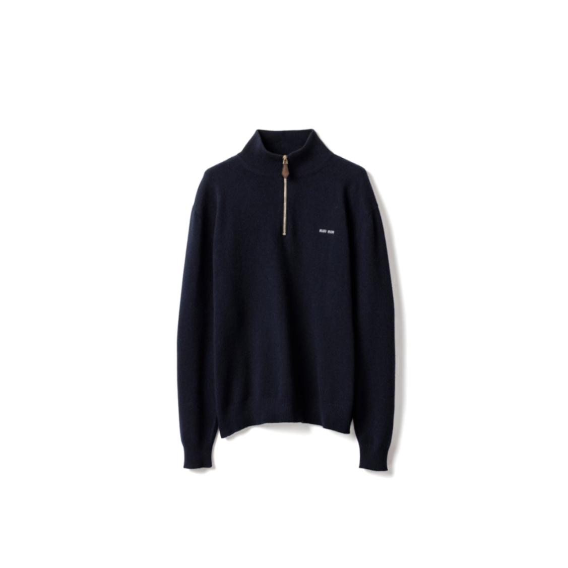 M1v M1v cashmere and leather zipper sweater mmlb75